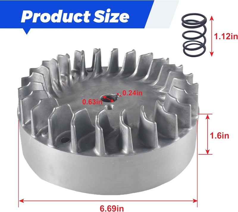 BUHNSS Aluminum Flywheel 10krpm With Spark Plug 22lb Springs For Honda gx200 For Clone 196cc BSP Tilly For Predator 160cc 196cc 212cc 224cc 69730 69736 Non Hemi Mini Bike Performance Parts - Image 3